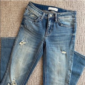 NWOT Distressed Skinny Jeans Size 24